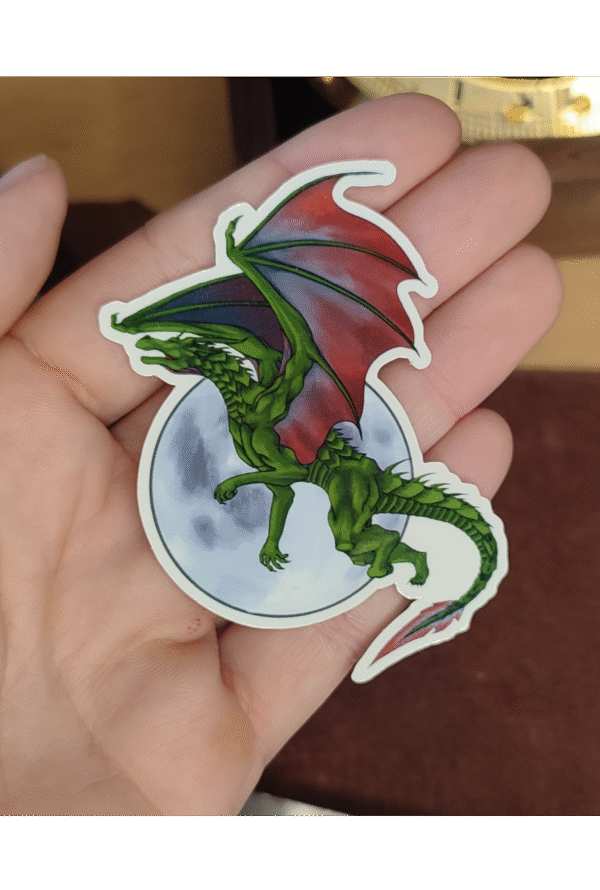 Sticker – Dragon au clair de lune